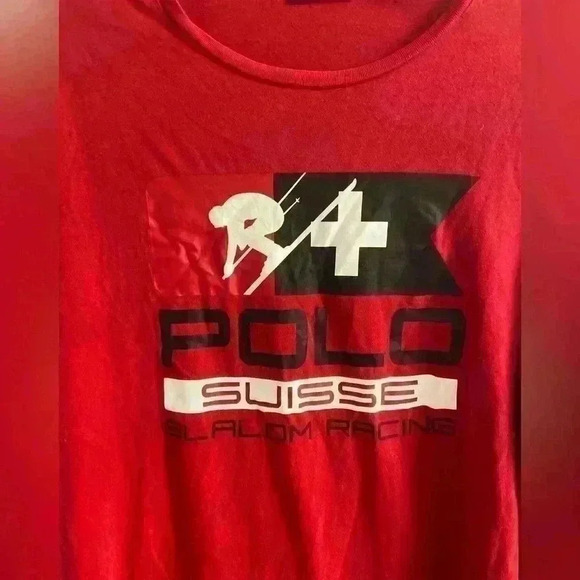 Polo Ralph Lauren suisse slalom racing red long sleeve crewneck Large - Picture 3 of 8